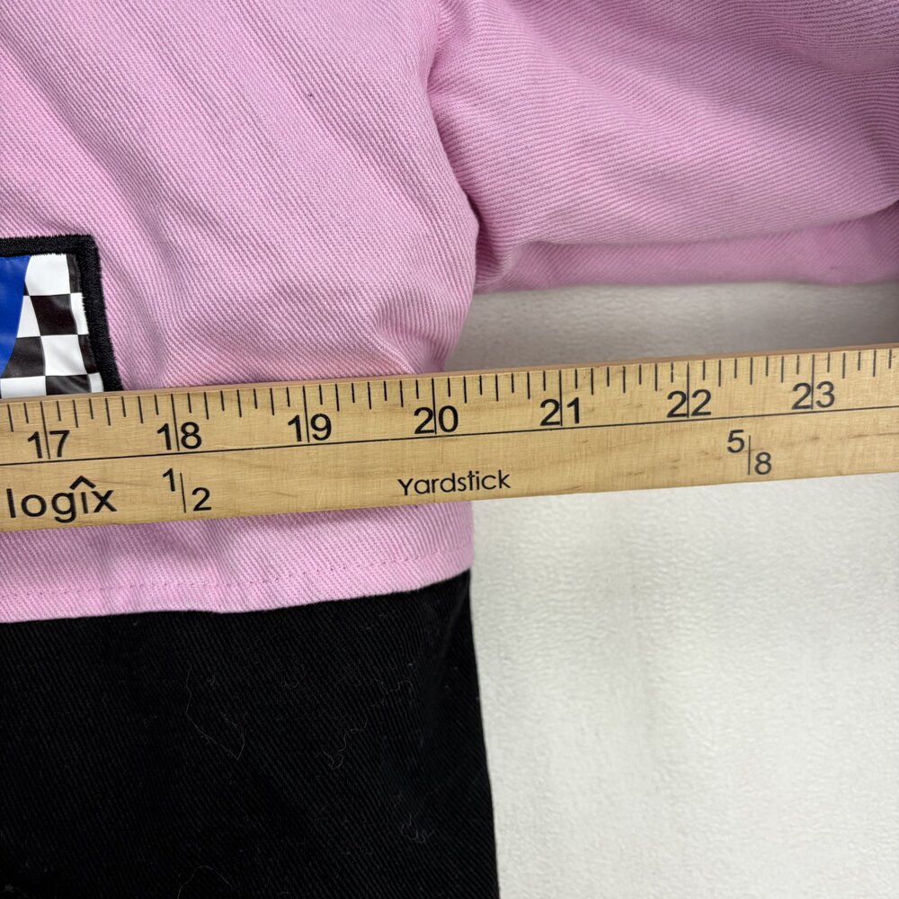 Hello Kitty Racing Jacket Pink/Black Checkerboard Women's S - Picture 9 of 10